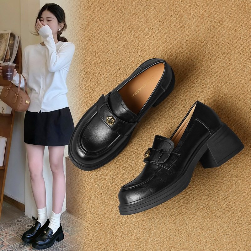 zhr复古山茶花软底乐福鞋女春季新款英伦百搭通勤小皮鞋豆豆单鞋,女鞋,乐福鞋（豆豆鞋）,淘宝优惠券,粉丝福利购,淘宝优惠卷