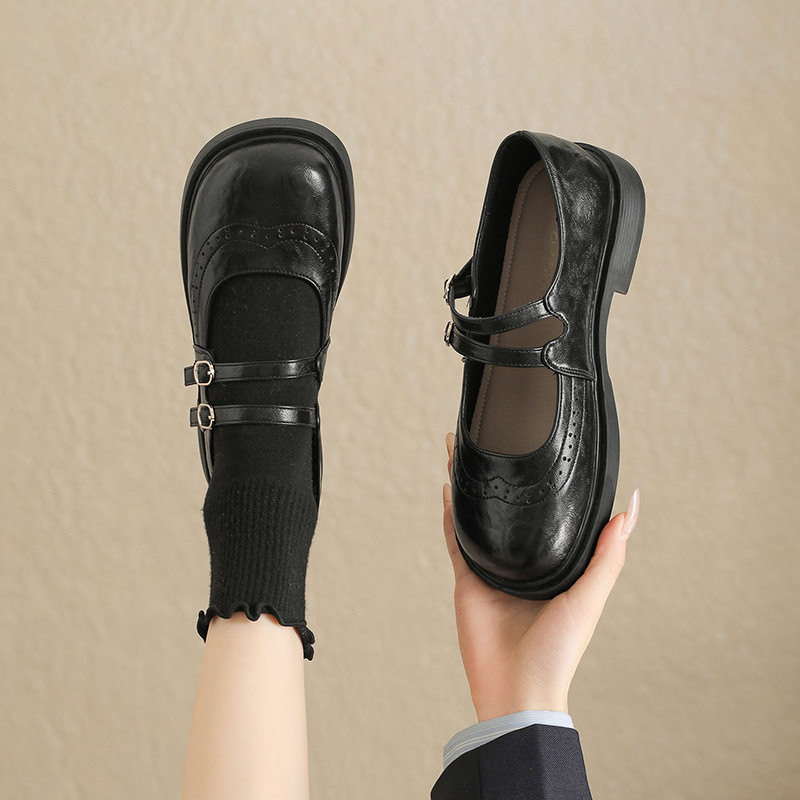 ZHR则则复古双鞋带乐福鞋单鞋春季新款时尚百搭通勤粗跟小皮鞋子,女鞋,乐福鞋（豆豆鞋）,淘宝优惠券,粉丝福利购,淘宝优惠卷