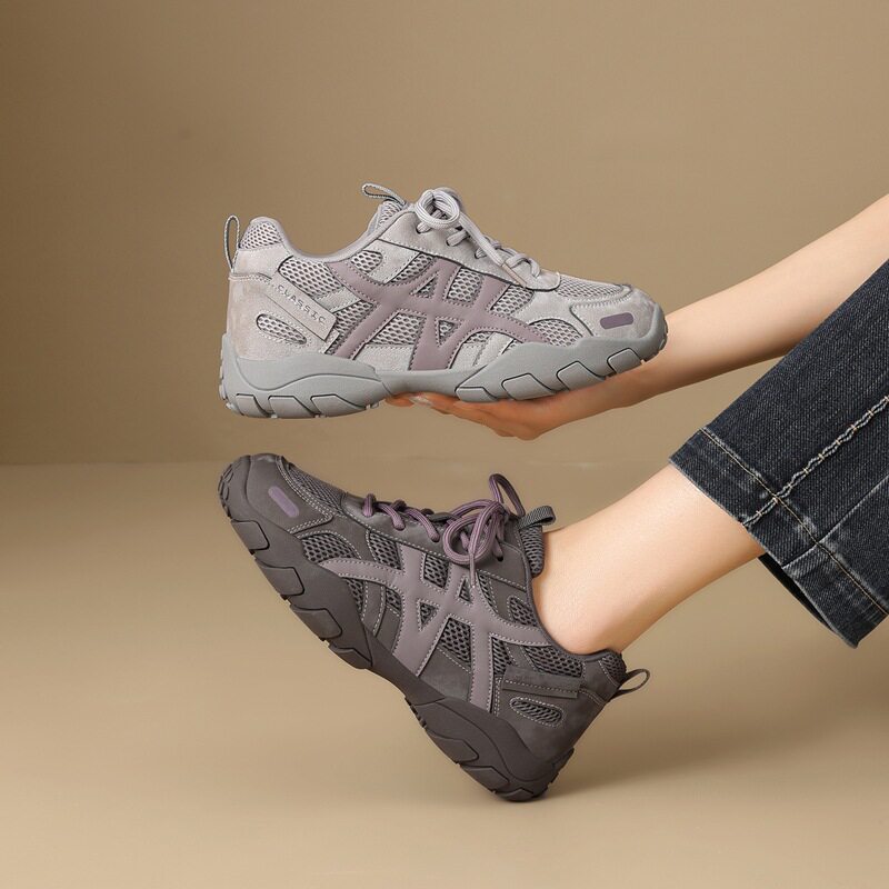 zhr复古内增高老爹鞋女春季新款小个子轻便时尚百搭运动休闲鞋子