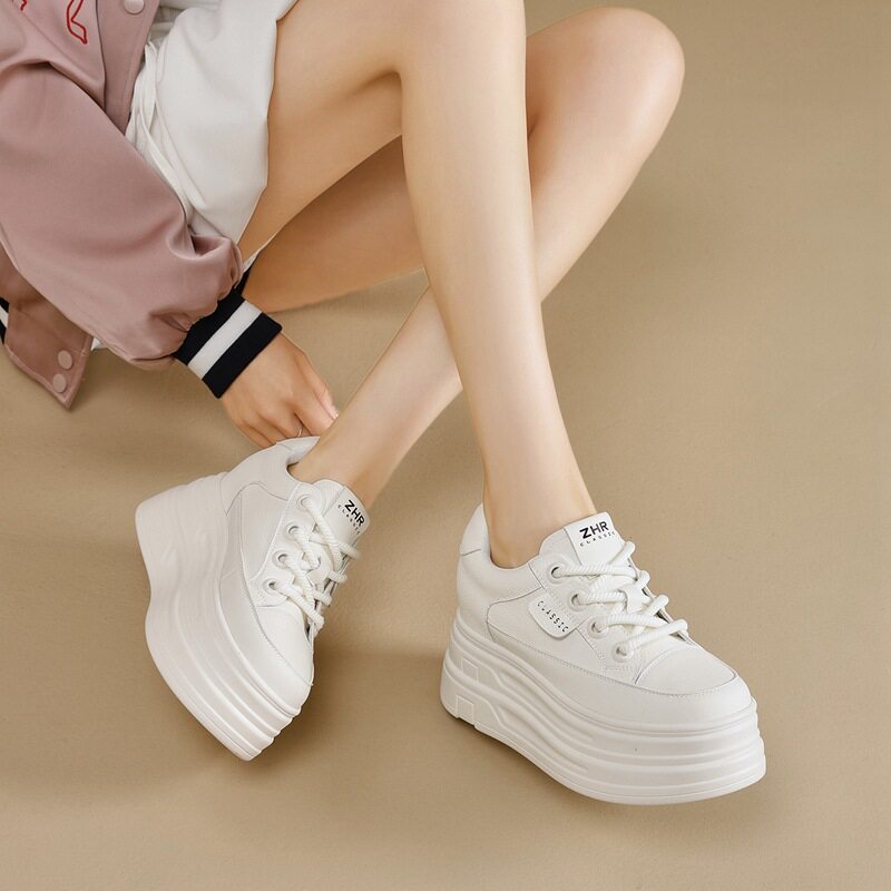 zhr则则厚底内增高老爹鞋女春新款小个子时尚百搭舒适运动休闲鞋