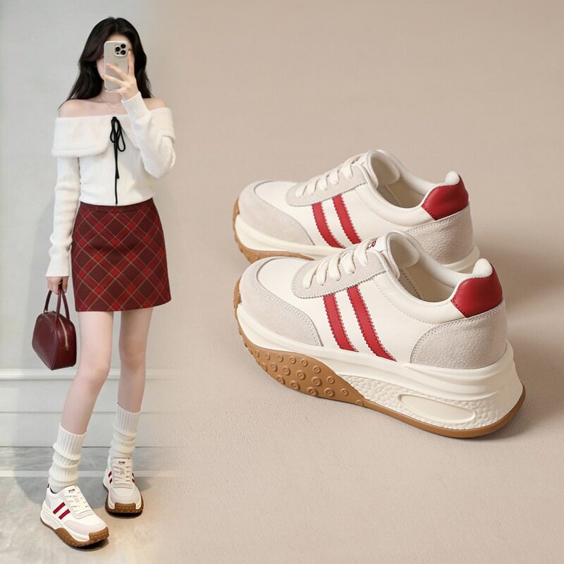 zhr则则内网面阿甘鞋运动鞋女春新款时尚百搭休闲鞋超软厚底板鞋