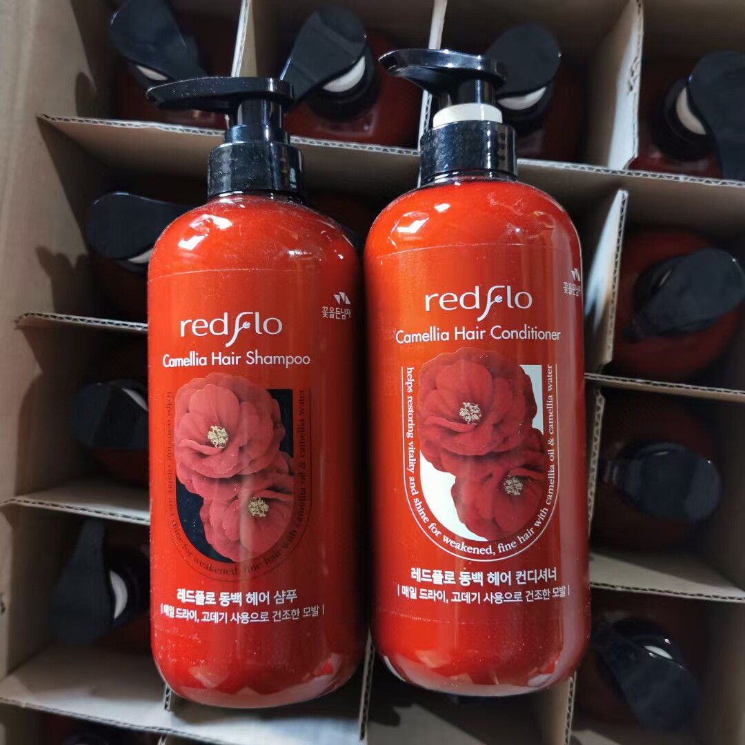 韩国所望红花牌山茶籽洗发水护发洗护套装/礼盒