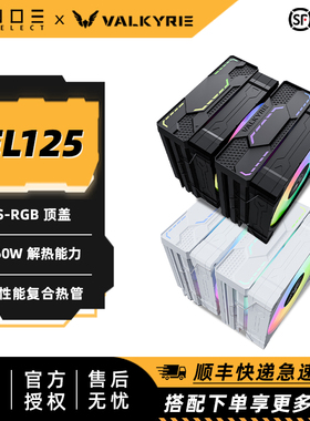 VK 瓦尔基里 EL125 双塔6热管CPU风冷散热器 支持神光同步 多平台