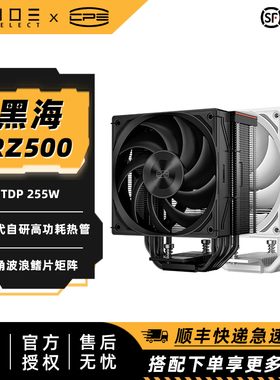 超频三 RZ500 5热管单塔CPU风冷散热器 无光静音热管直触不挡内存