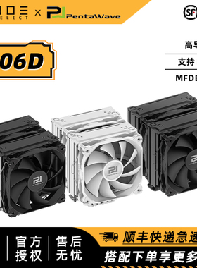 PentaWave 攀威 Z06D 双塔6热管CPU风冷散热器 无光静音温控风扇