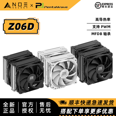 PentaWave 攀威 Z06D 双塔6热管CPU风冷散热器 无光静音温控风扇