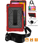 适用三星Tab A10.1 T510撞色背带保护套PC支架硅胶防摔T505平板壳