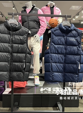 李宁羽绒马甲2025冬季新款男子轻盈保暖舒适休闲运动背心 AMRV077