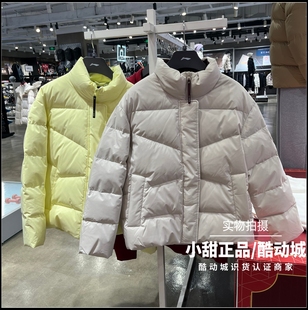 李宁短羽绒服25冬季 女子防泼水立体裁剪鸭绒短羽绒服AYMV196 新品