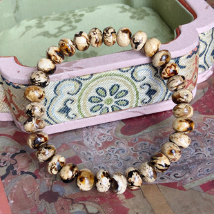 天然原矿8mm抚顺琥珀溶洞干白瓷白药珀花珀手链琥珀蜜蜡手串6.23