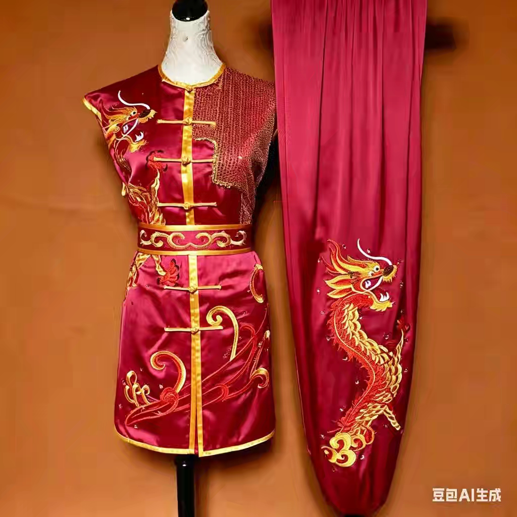 南拳儿童刺绣武术表演服