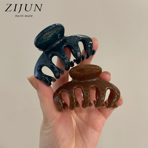 紫郡实用中号抓夹半扎发南瓜夹