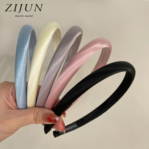 紫郡发箍缎面简约珠光头箍细边