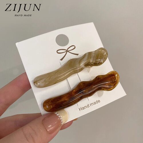紫郡边夹醋酸气质不规则一字对夹