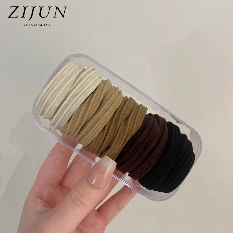 紫郡发绳皮筋日韩无痕盒装发圈