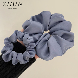 高级感缎面大肠发圈头绳女博主同款 丸子头橡皮筋高弹力扎马尾发绳