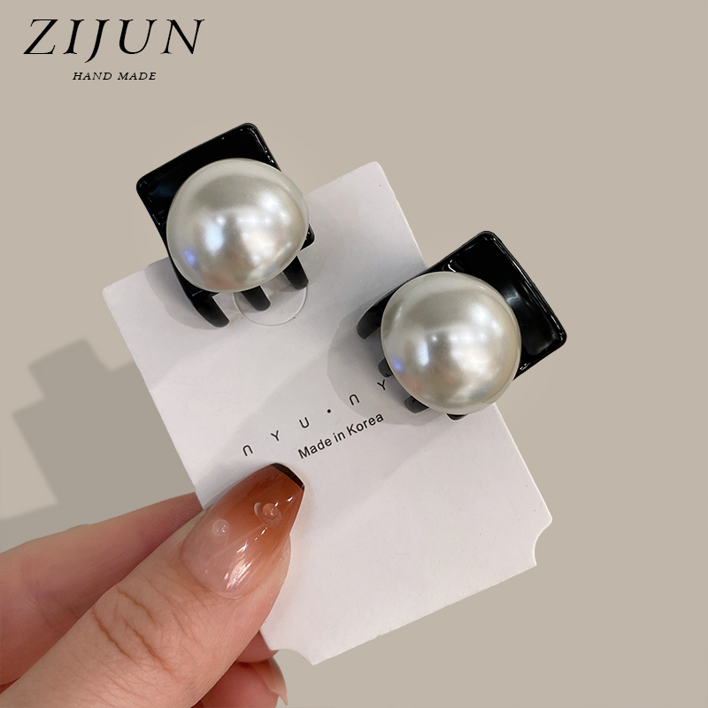 紫郡抓夹亚克力简约珍珠可爱