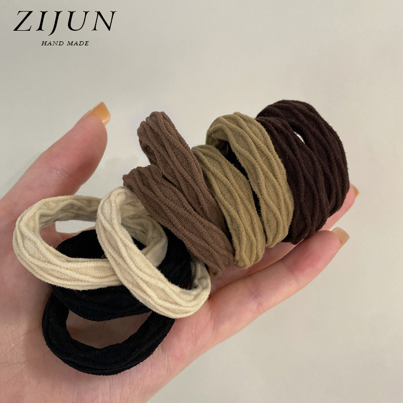 紫郡简约无痕发绳高弹力皮筋