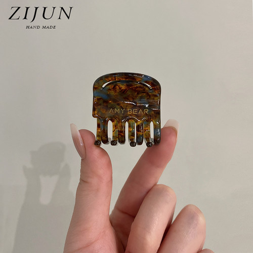 紫郡中号抓夹醋酸法式镂空鲨鱼夹