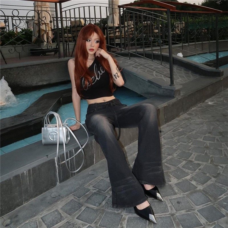 跨境欧美风2025春季新款女装纯色修身时尚斜领单肩烫钻无袖背心女,女装/女士精品,背心吊带,淘宝优惠券,粉丝福利购,淘宝优惠卷