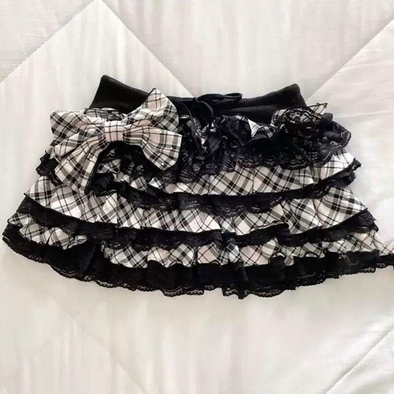 tiered韩系性感辣妹半身裙 低腰时尚休闲优雅显瘦时装蛋糕裙短裙
