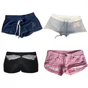 Casual shorts新款时尚舒适百搭裤子少女休闲包臀短款蕾丝边短裤