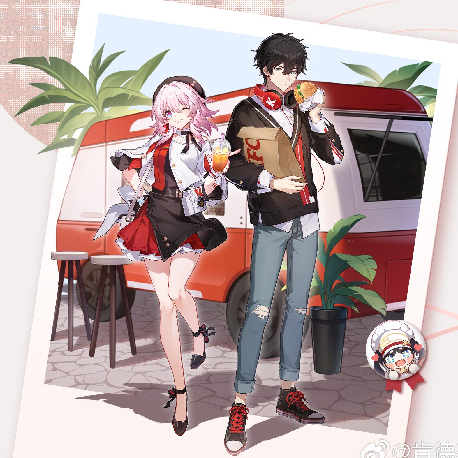 肯德基星穹铁道联动镭射票杯套