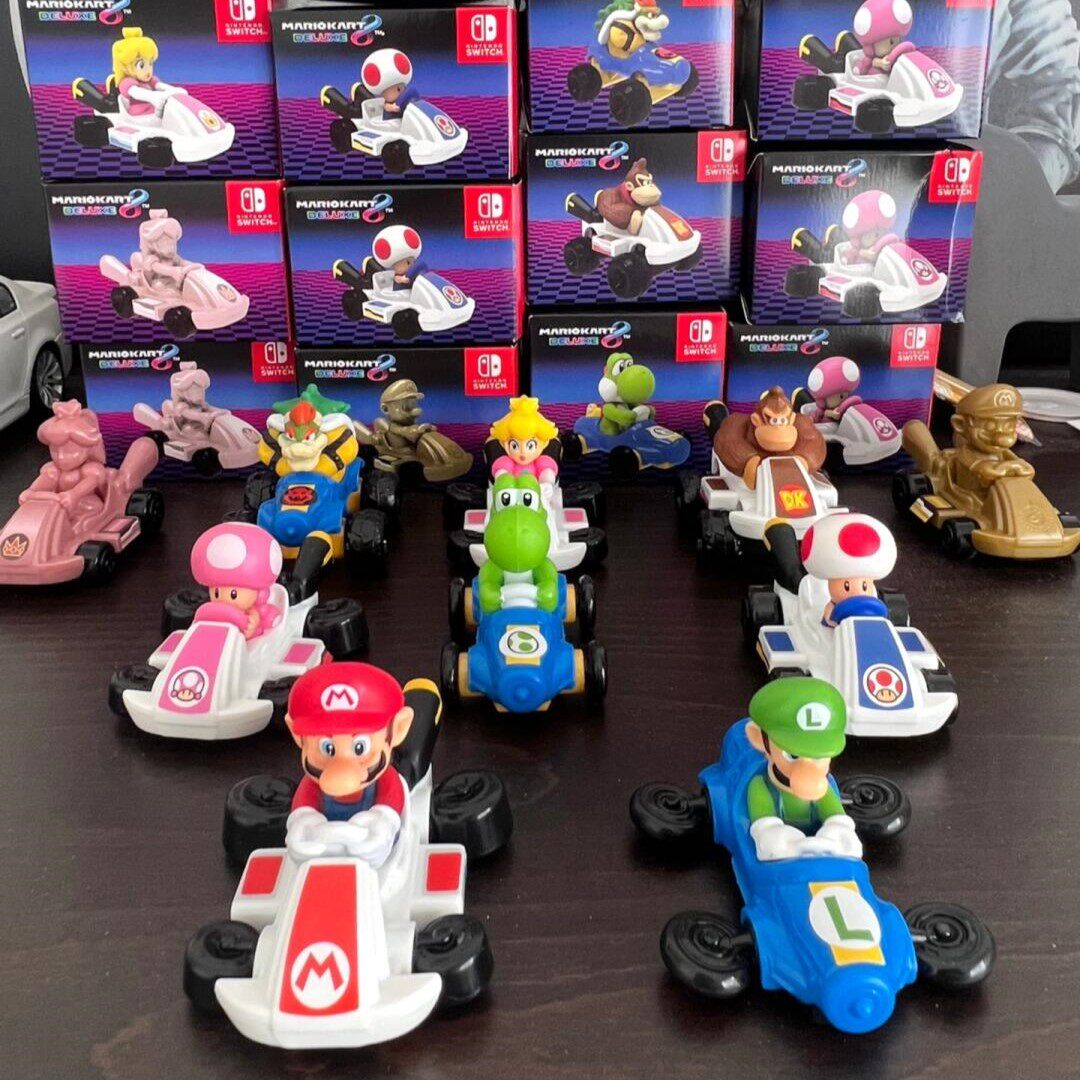 2024麦当劳马里奥卡丁车玩具停车场任天堂超级马力欧赛车手办摆件