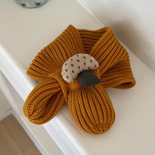 宝宝围巾秋冬季针织毛线保暖婴儿脖套可爱婴幼儿童冬天男女宝围巾