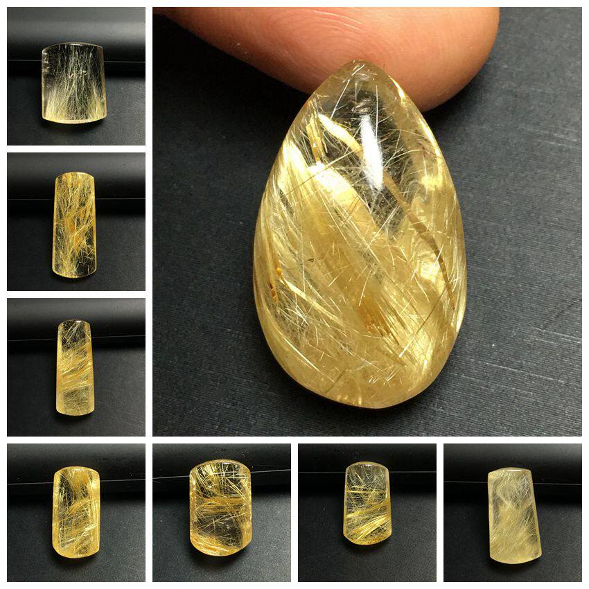 天然金发钛晶钛金水晶吊坠 项链锁骨链一物一图 实物实拍男女款