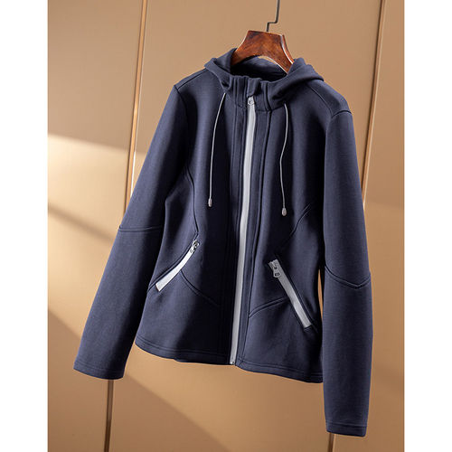 FF￥269 秒！春天家 显瘦  LU+立体切线连帽卫衣外套女12I4