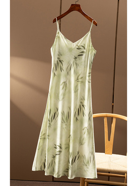 ￥699 秒！斜裁王者 优雅不娇媚弹力真丝吊带连衣裙春天7号3Z31