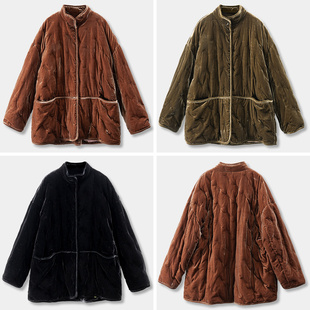 H春上7号 保暖顶配！法柜奢美真丝丝绒+90鹅绒立领羽绒服D女98E9