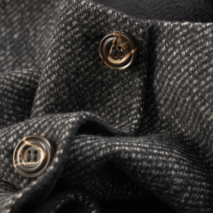 特 意D利羊绒羊毛斜纹肌理双面呢大衣D女80E1 H春上7号 复古老钱