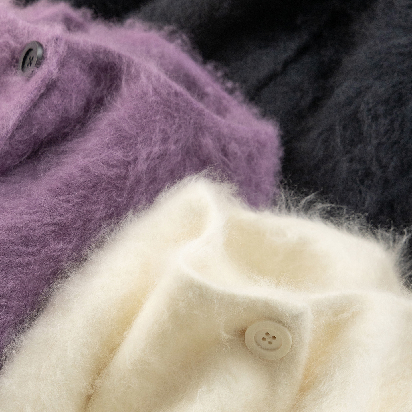 法柜100羊毛圆领拉毛毛呢大衣