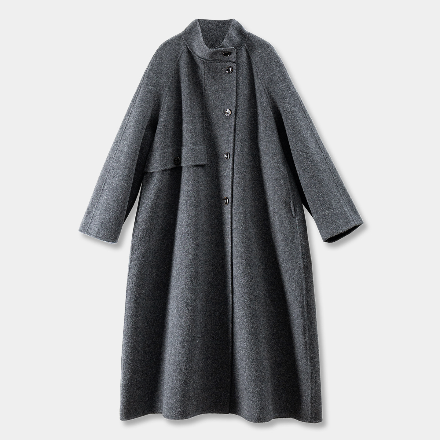 法奢W+羊绒羊毛手工双面呢大衣