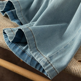 AA￥219 秒！七分显腿长 直筒大阔腿天丝+棉牛仔裤春天家女29B2