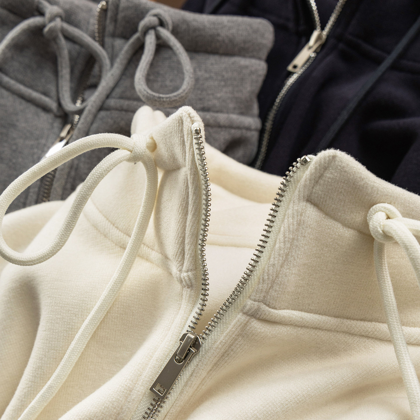 法柜休闲抽绳立领半开襟加绒卫衣