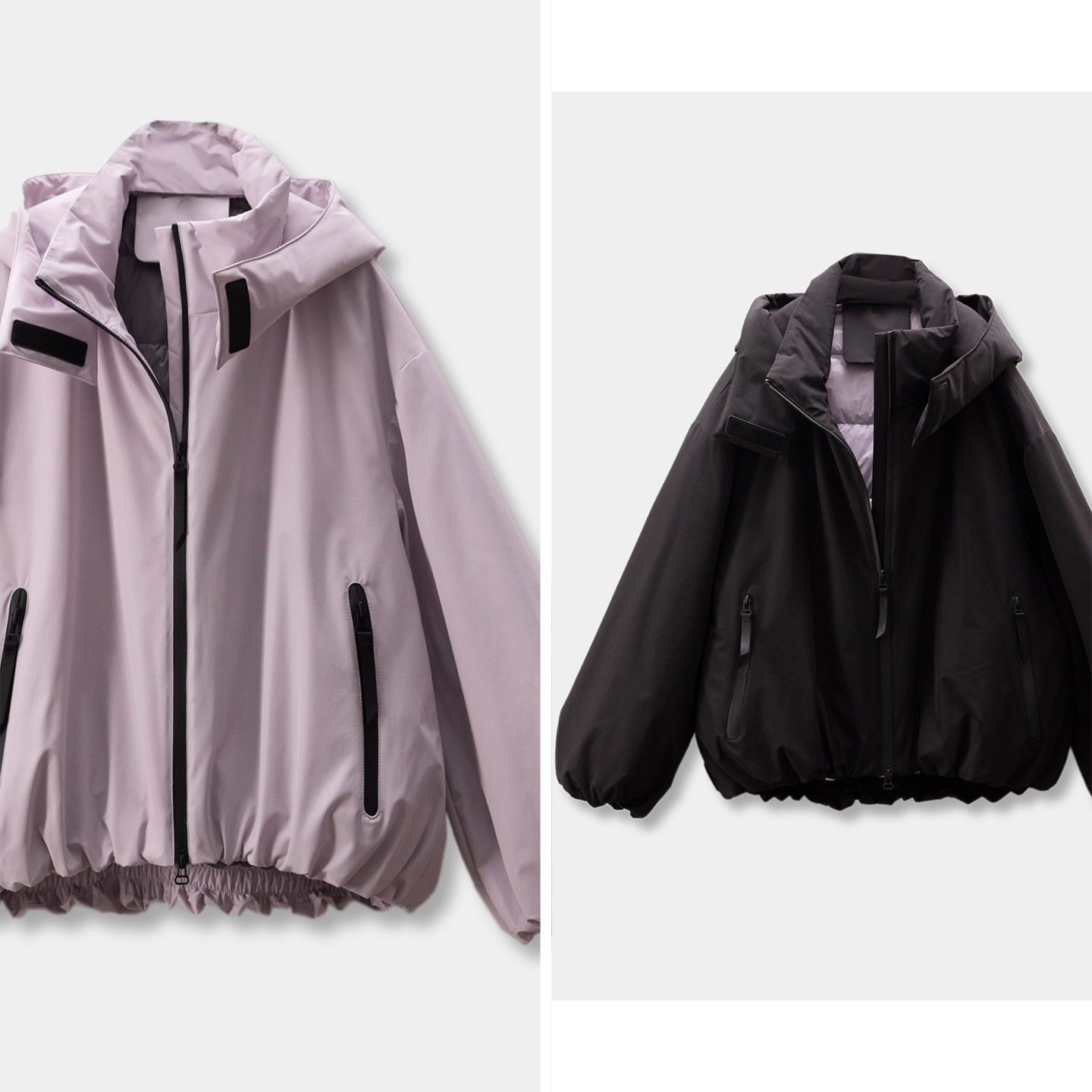 法柜90鹅绒宽松连帽冲锋衣羽绒服