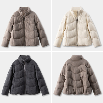 奢贵B^C100羊毛90白鹅绒羽绒服