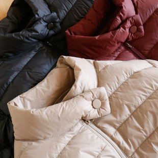 法G轻盈保暖90白鸭绒立领羽绒服外套D女46I8特 实穿 H春上7号 经典