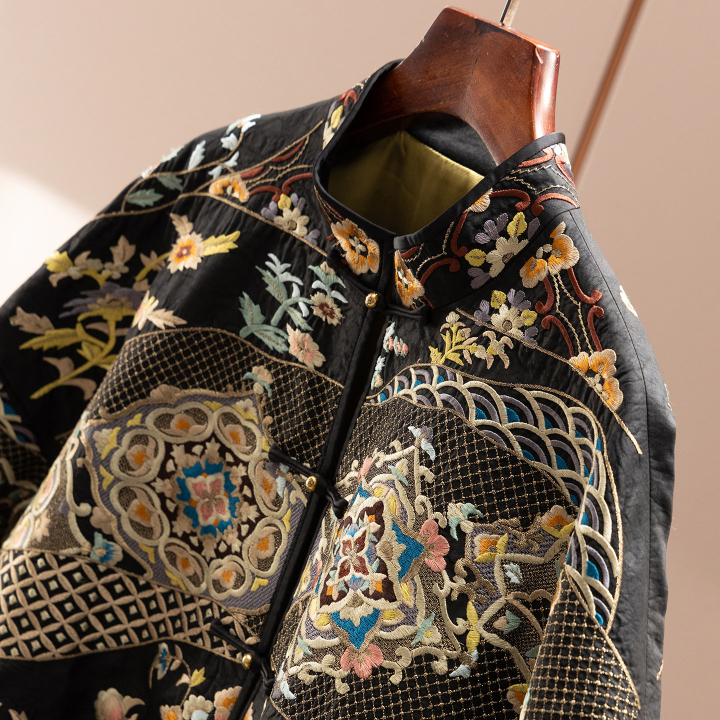 鼎奢新中式重磅真丝香云纱外套