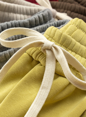 H春上7号 福利！显瘦神裤高品质松紧腰加绒微锥束脚卫裤D女61E4