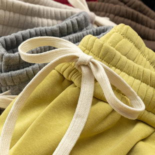 H春上7号 福利！显瘦神裤高品质松紧腰加绒微锥束脚卫裤D女61E4