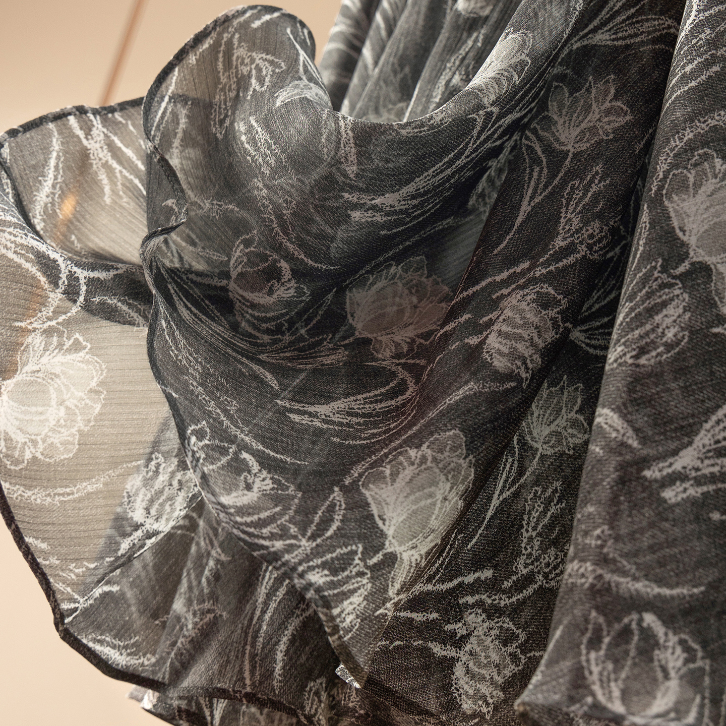 法柜6M+大裙摆松紧腰A字印花半裙