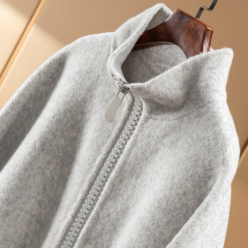 法柜腔调牛角袖羊毛双面呢大衣