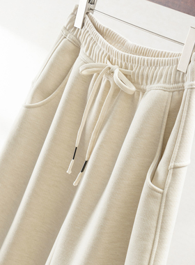 H春上7号 慵懒香蕉裤法G含羊毛松紧腰加绒镰刀卫裤trousers女40F4