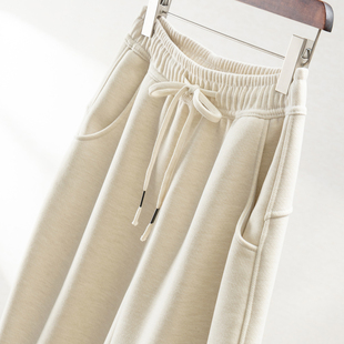 trousers女40F4 法G含羊毛松紧腰加绒镰刀卫裤 H春上7号 慵懒香蕉裤