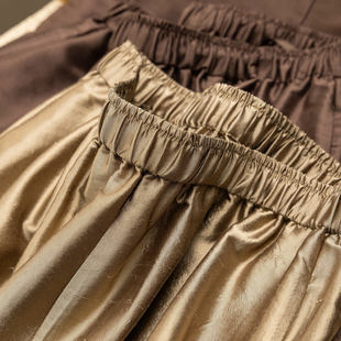 H春上7号 法奢宝藏 少见双宫真丝用料足八分大阔腿气球裙裤女16G6