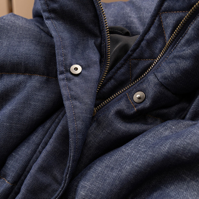 法柜轻暖90白鸭绒立领羽绒面包服